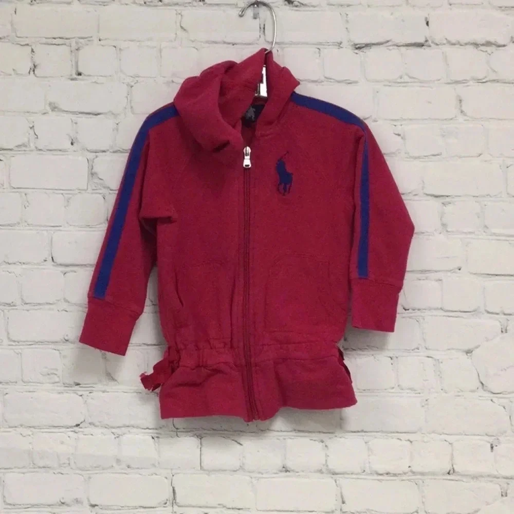 Ralph Lauren 3T Pink Hoodie Sinch Waist